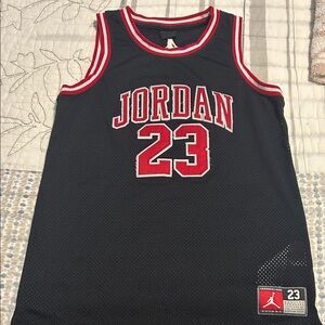 Jordan Black and Red Basketball Jersey